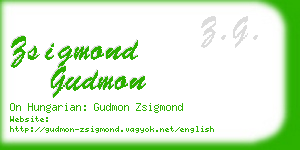 zsigmond gudmon business card